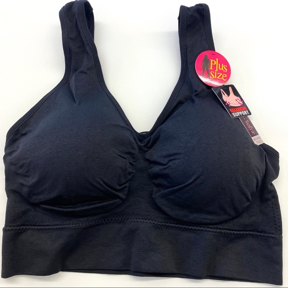 Set Of Two Plus Size Seamless Sports Bra One Size - Picture 3 of 3